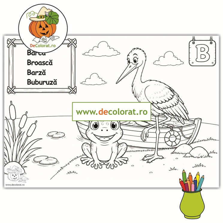 Fișă de lucru pentru învățarea literei B