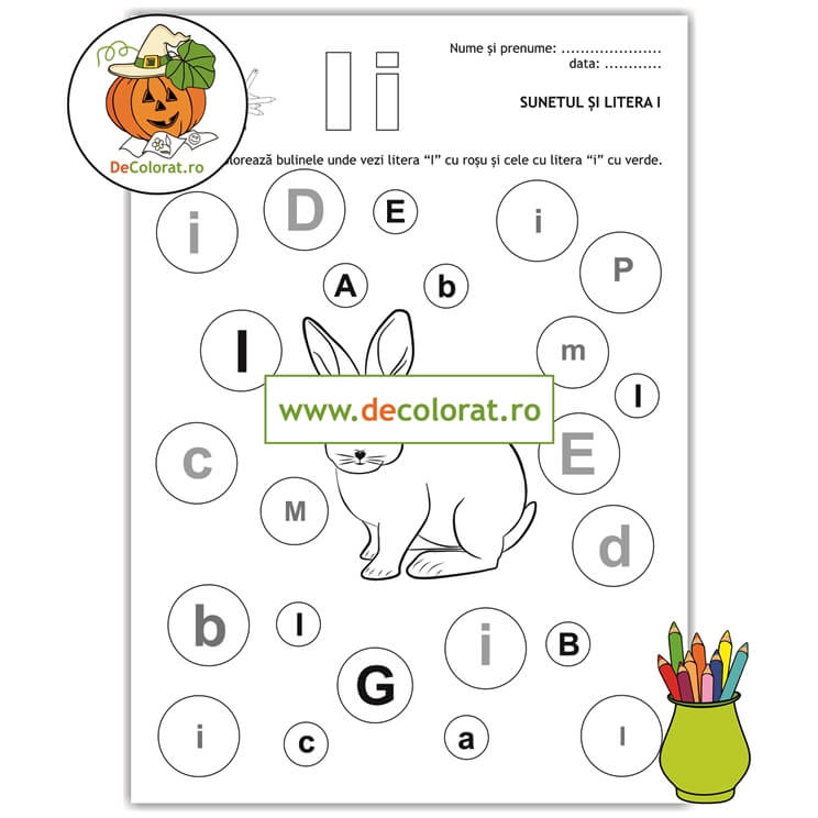 Fișă de lucru cu litera și sunetul I – Să învățăm literele I mare și i mic!