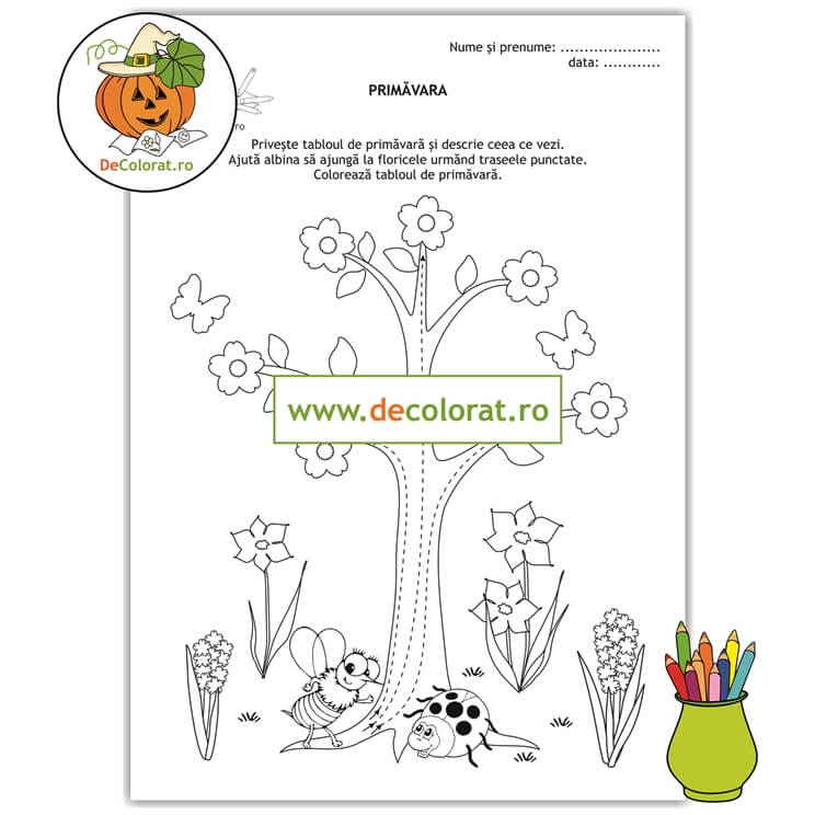 Fișă de activitate – tablou de primăvară