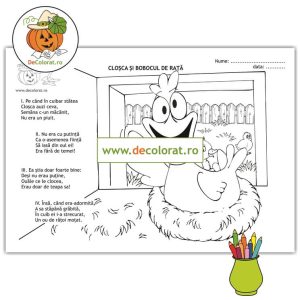 plansa de colorat cu pasari domestice