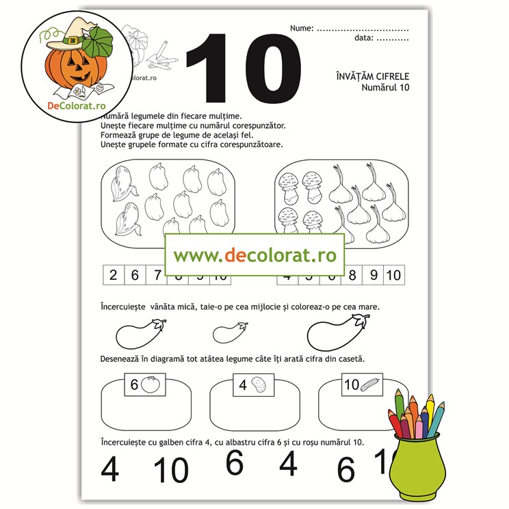 Fișă de lucru cu numărul 10 – comparatie mare-mijlociu-mic