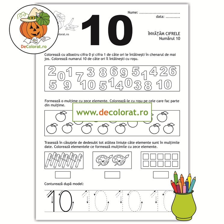 Fișă de lucru cu numărul 10 – identificare, mulțimi, trasare